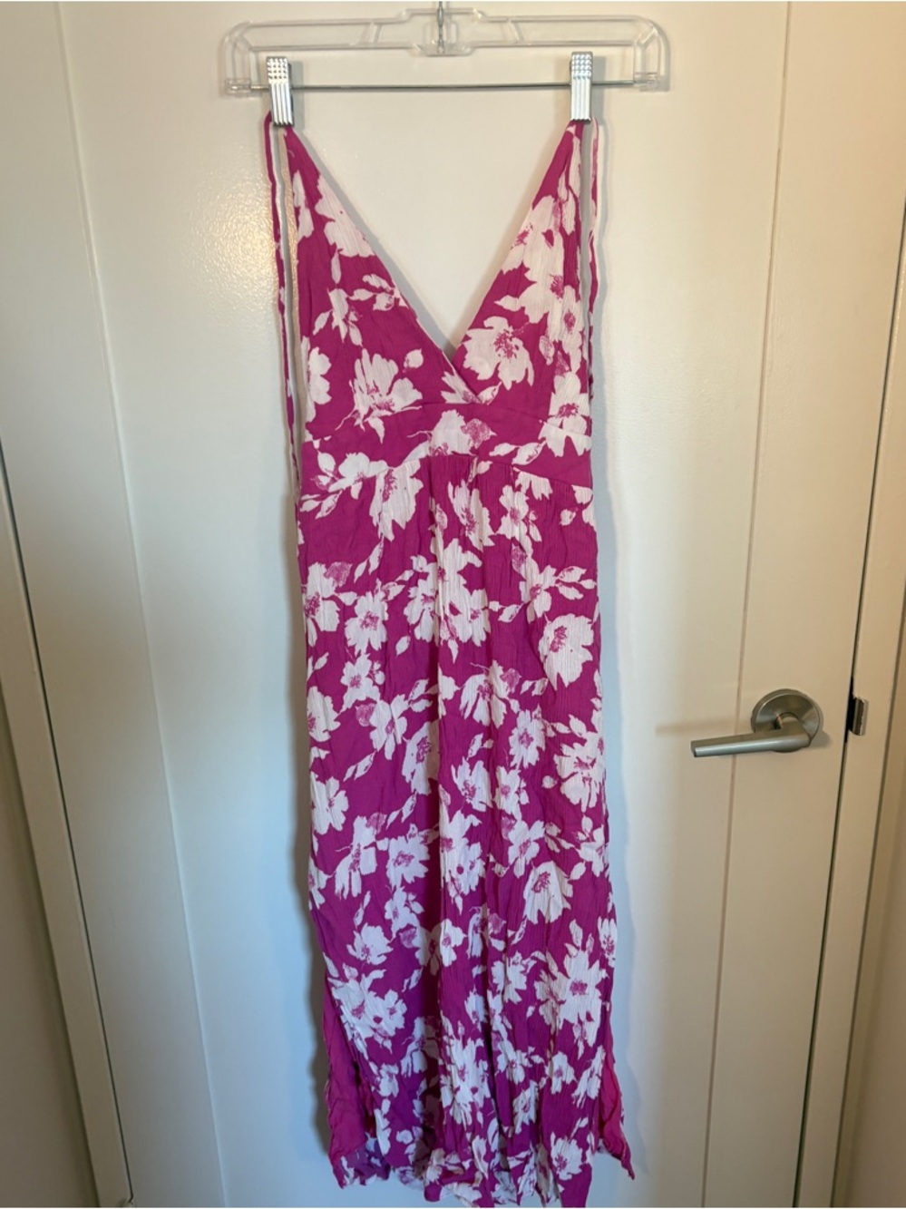 Lulus Pink and White Floral Maxi Dress